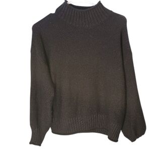 Nine West Black Mock Turtleneck Sweater